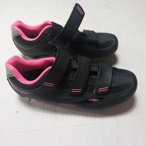 Tommaso Black and Pink Cycling Shoes Size EUR 38 US 8